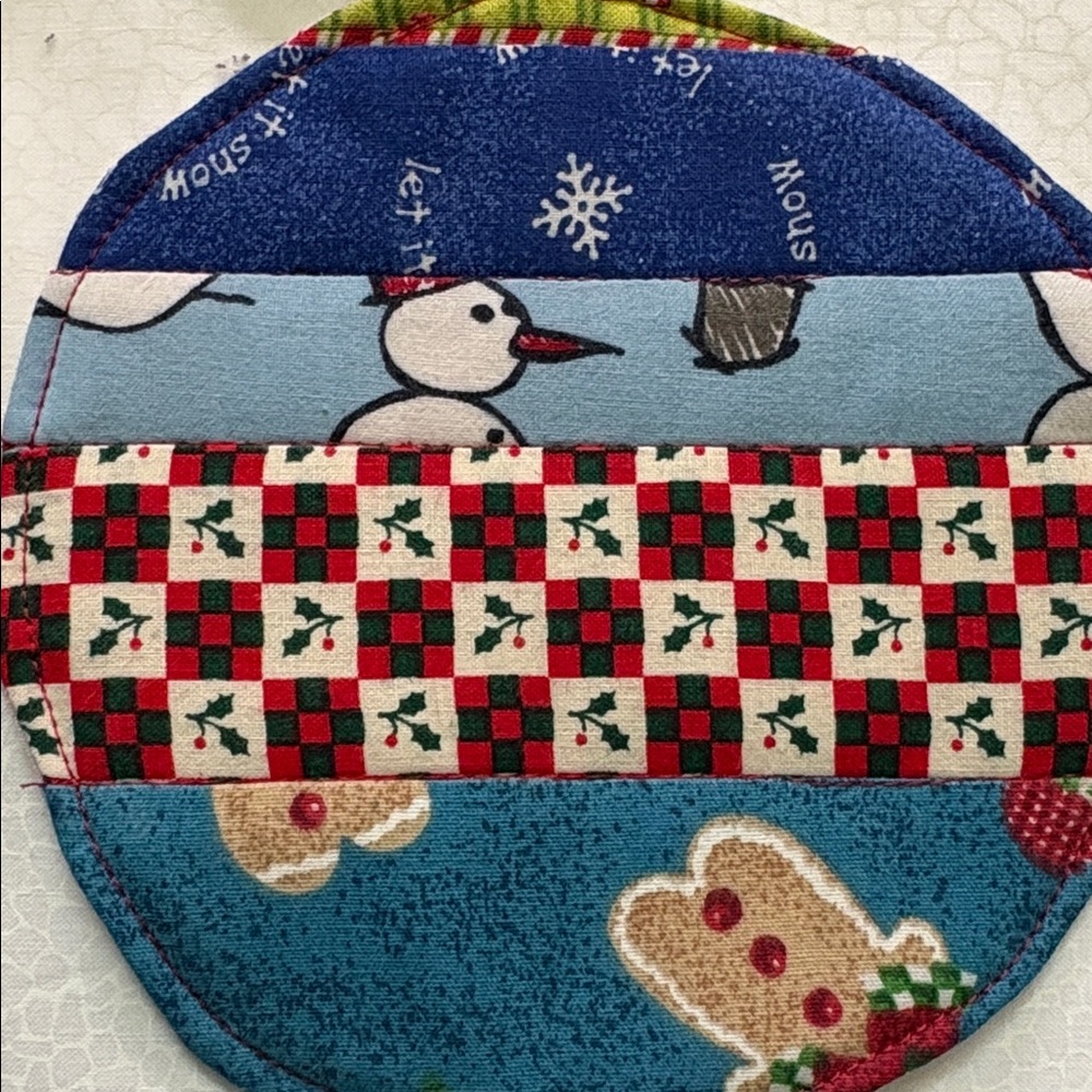 Holiday Tiny Quilts Colorful Patchwork - Picture 4 of 7